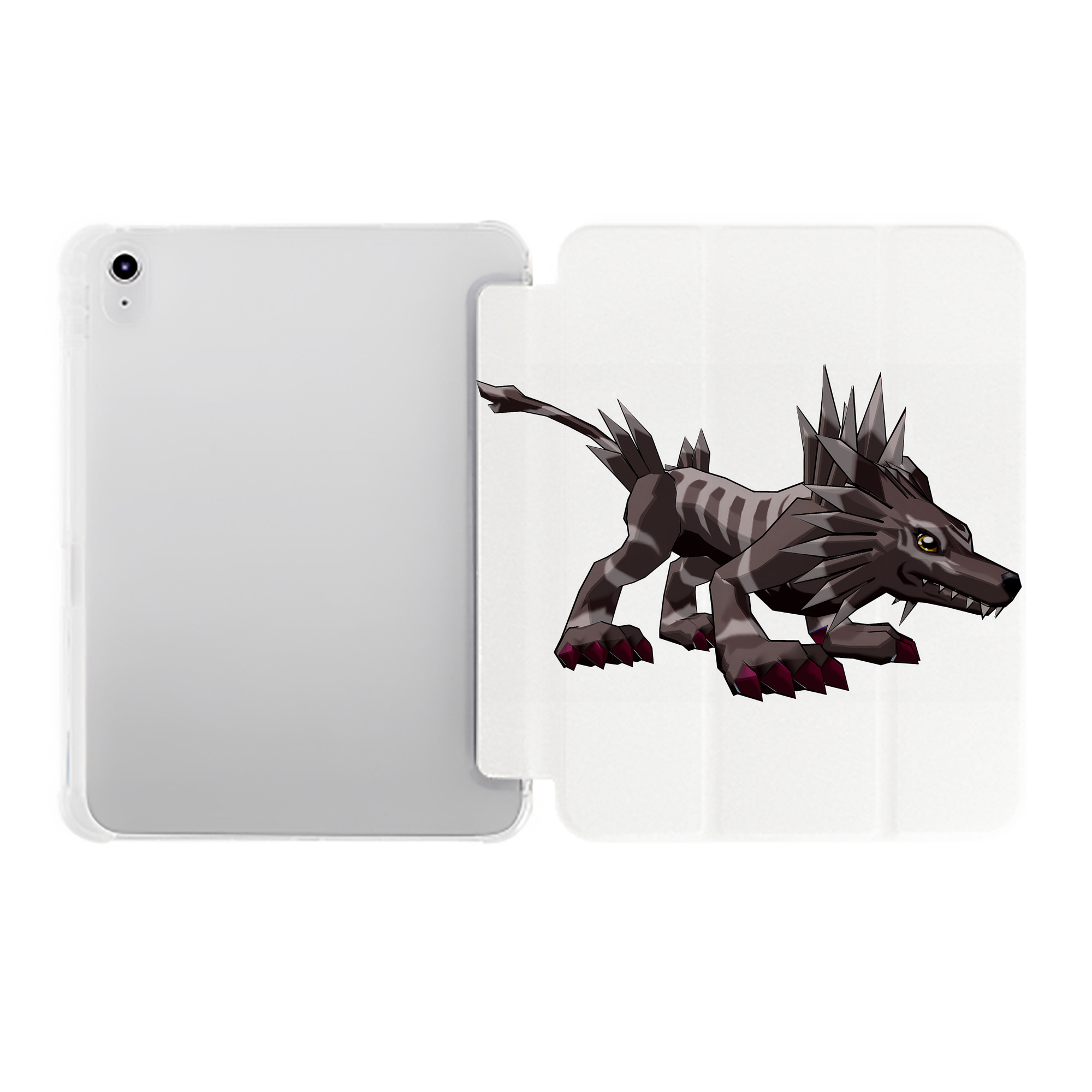 （画像用） Digimon デジタルモンスター/デジモン IPad ケース ペン収納付き 三つ折りスタンド PUレザー×シリコン 対応機種9.5/10.5/10.9インチ